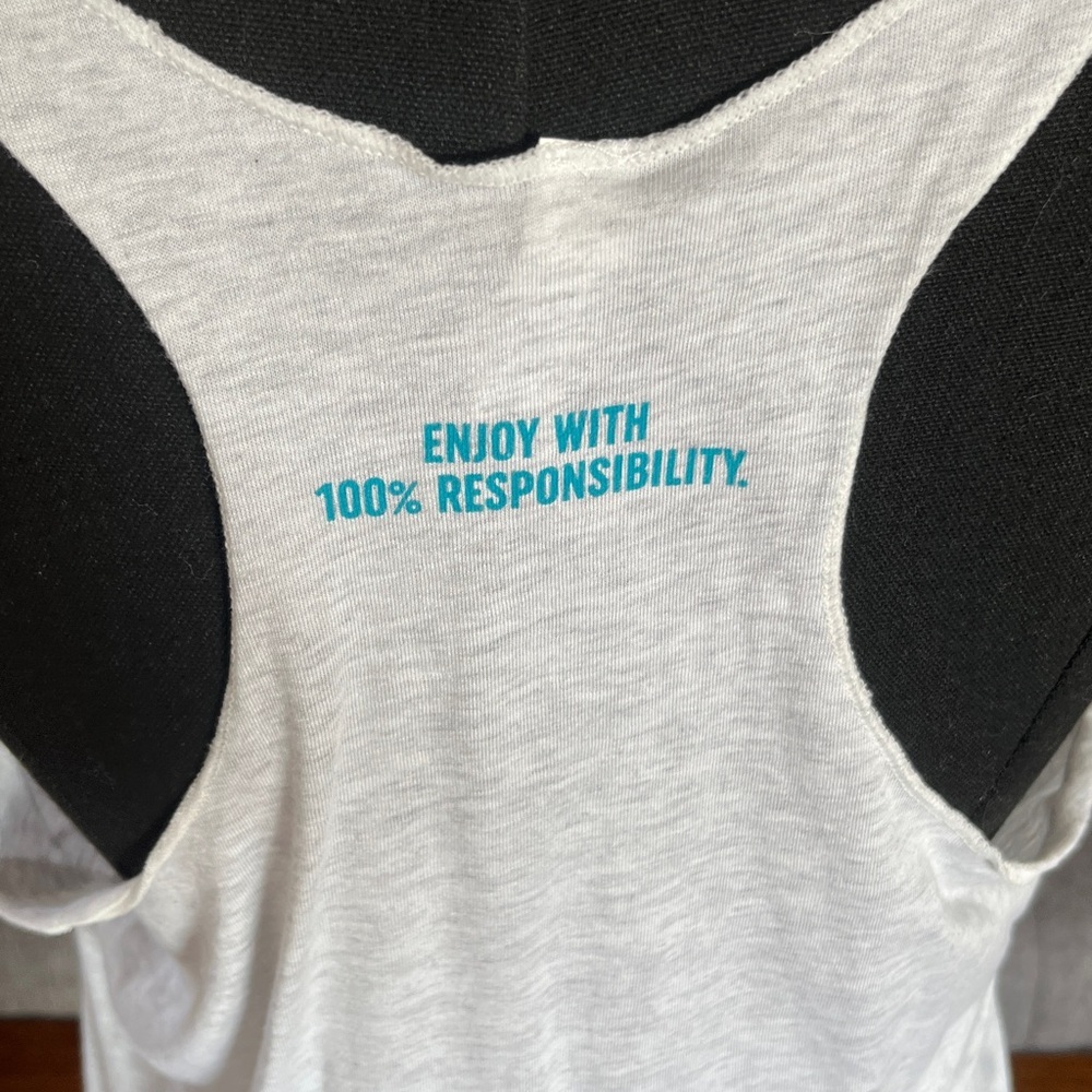 Light gray  Tank Top with Blue Graphic OMEGA Altos Agave Tequilak. Size XL - Picture 4 of 5